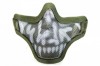 Half Face Mesh Skull Mask Green with Double Strap NUPROL