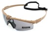NP Battle Pro's Tan Protective Glasses Smoked NUPROL