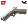 EU18C Silver Full Auto Pistol GBB Raven