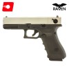 EU18C Silver Full Auto Pistol GBB Raven