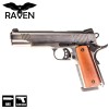 MEU Brushed Aluminium Bronze Pistol GBB Raven