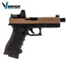 EU18C Tan with Red Dot BDS Optic Full Auto Pistol GBB VORSK