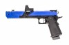 Hi-Capa Dragon 7'' Two Tone Blue Pistol with Red Dot BDS GBB Raven