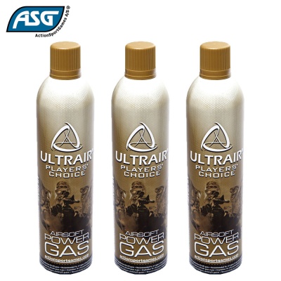 3x ULTRAIR Green Gas 520ml (270g) ASG