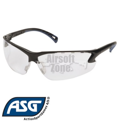 Clear Lens Protective Glasses with Adjustable Temples ASG