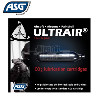 ULTRAIR 12g CO2 Lubrication Gas Cartridges (Pack of 5) ASG