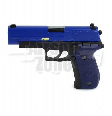 SG P226 with Rail Full Metal Pistol Two Tone Blue GBB WE