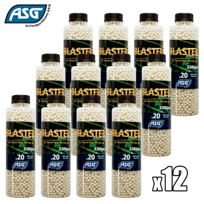 12x Blaster 0.20g Tracer BBs Bottle of 3300 ASG