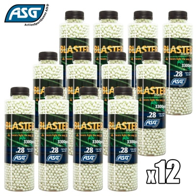 12x Blaster 0.28g Tracer BBs Bottle of 3300 ASG