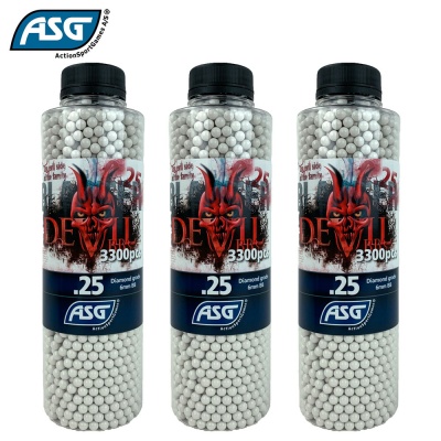 3x Blaster Devil 0.25g BBs Bottle of 3300 ASG