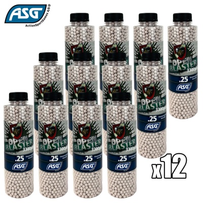 12x Open Blaster 0.25g BBs Bottle of 3300 ASG