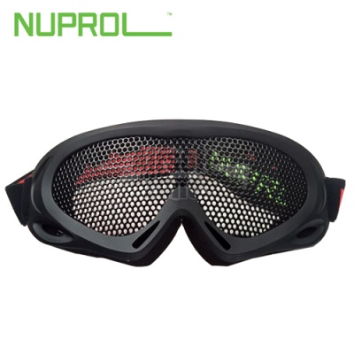 Pro Wire Mesh Goggles Large Black NUPROL