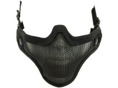 Half Face Mesh Mask Black with Double Strap NUPROL