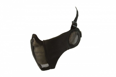 Half Face Mesh Mask Black V3 with Double Strap & Ear Protection NUPROL