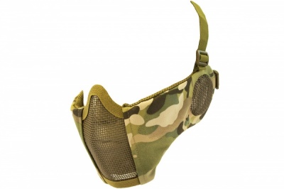 Half Face Mesh Mask Camo V3 with Double Strap & Ear Protection NUPROL