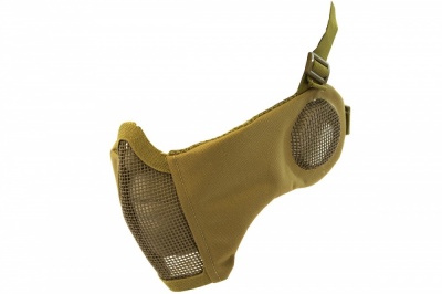 Half Face Mesh Mask Tan V3 with Double Strap & Ear Protection NUPROL