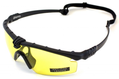 NP Battle Pro's Black Protective Glasses Yellow NUPROL