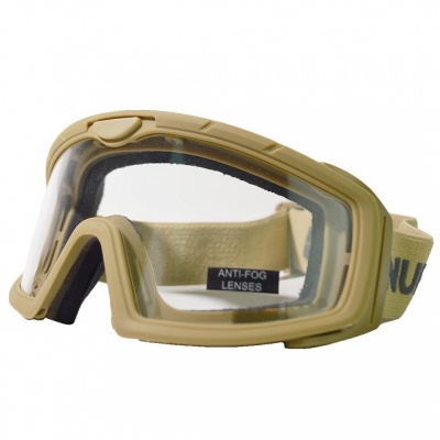 NP Battle Visor Tan Protective Goggles Clear NUPROL