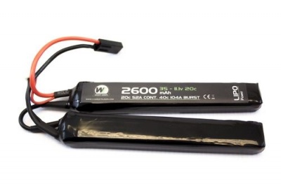 7.4V 2600mAh 20C LiPo Crane Stock Battery (mini Tamiya) NUPROL