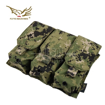 Triple M4/M16 Magazine Pouch (holds 6 mags) AOR2 MOLLE FLYYE