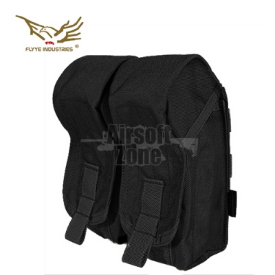 Double AK Magazine Pouch (holds 4 mags) Black MOLLE FLYYE
