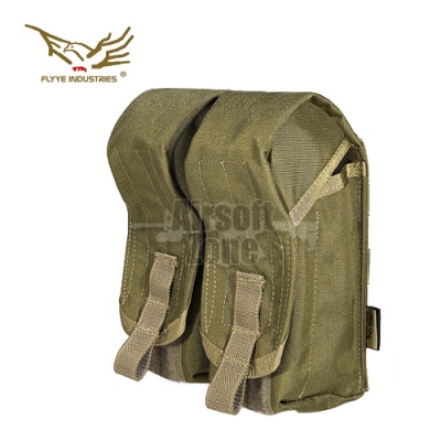 Double AK Magazine Pouch (holds 4 mags) Khaki MOLLE FLYYE