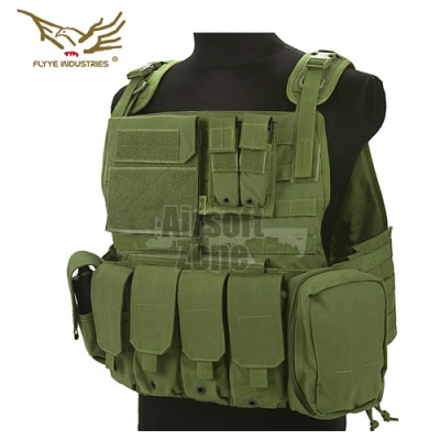 PC Style MOLLE Plate Carrier with Pouch Set OD Green FLYYE