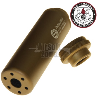 SS-100 Silencer Tan (14mm CW & CCW) G&G