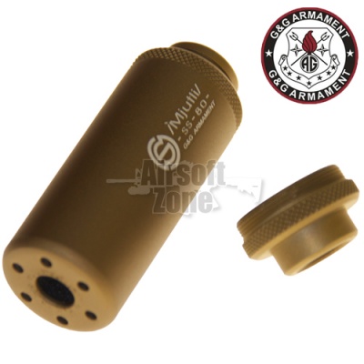 SS-80 Silencer Tan (14mm CW & CCW) G&G