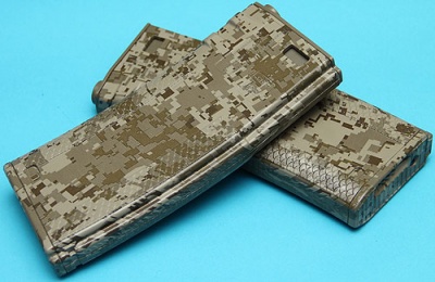 M4 / M16 Digital Desert Camo Troy Battle Magazine 340rnd Hi-Cap (pack of 2) G&P