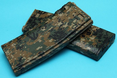 M4 / M16 Digital Woodland Camo Troy Battle Magazine 340rnd Hi-Cap (pack of 2) G&P