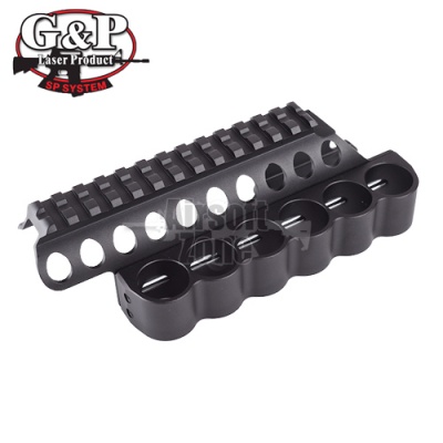 M870 Shotgun Rail Set for Marui (Short) Black G&P