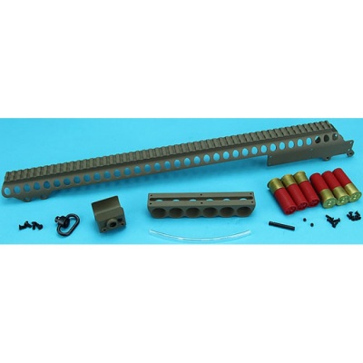 M870 Shotgun Rail Set with Shells (Long) Sand G&P