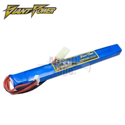 7.4V 1300mAh 15C LiPo Stick Battery Giant Power