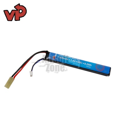 7.4V 1300mAh 20C LiPo Long Stick Battery ideal for AK's VP
