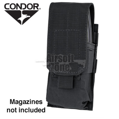 Single M4 Magazine Pouch (holds 2 mags) Black CONDOR