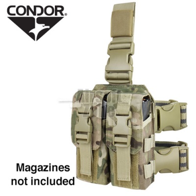 Drop Leg Double M4 Magazine Pouch (holds 4 mags) Multicam CONDOR