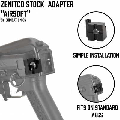 CNC Metal PT Stock Adapter for LCT & CYMA AK Series Combat Union