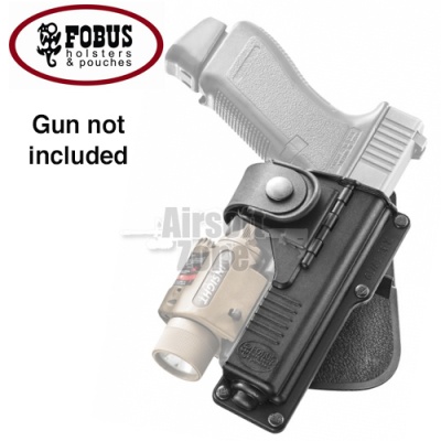 Holster for Glock 19 with Light or Laser on Paddle FOBUS