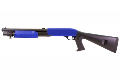 DE M56A Spring Action 3 Shot Burst Shotgun Two Tone Blue