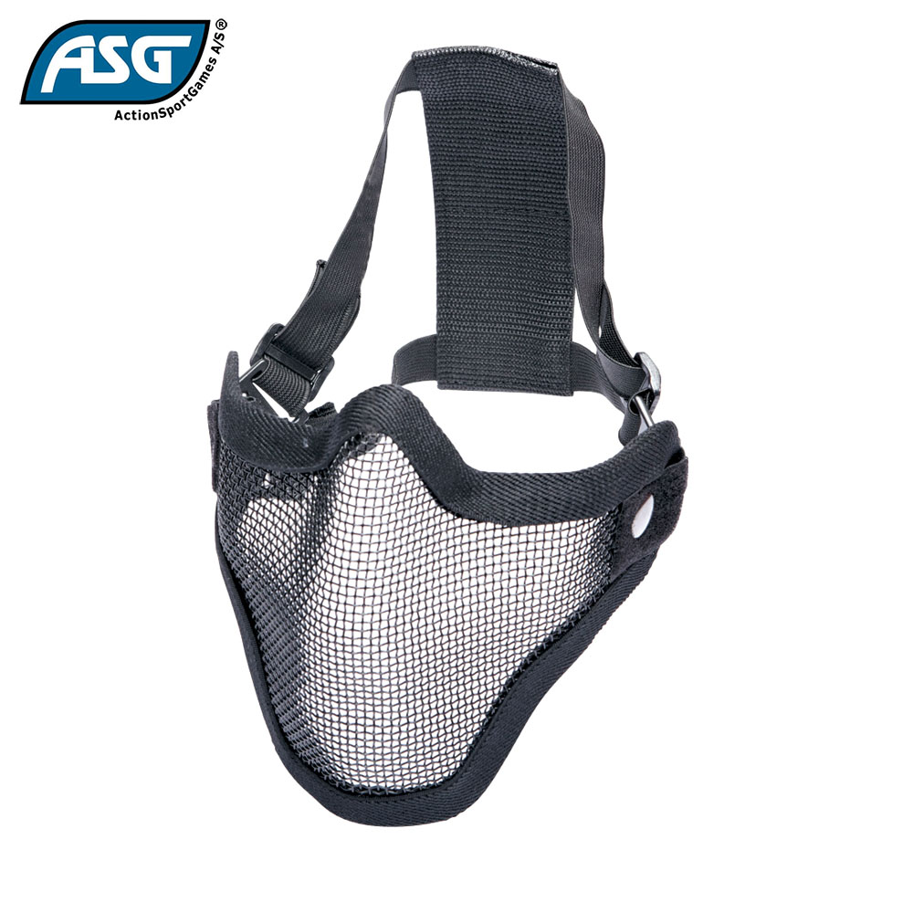 Half Face Mesh Mask Black with Double Strap ASG