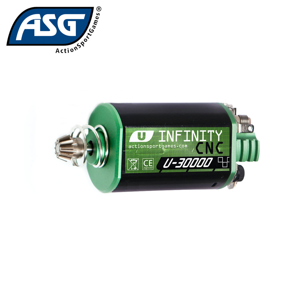 ASG Infinity Ultimate CNC Motor – 30,000 RPM, Short Axle, High-Torque For Airsoft AEG Upgrades