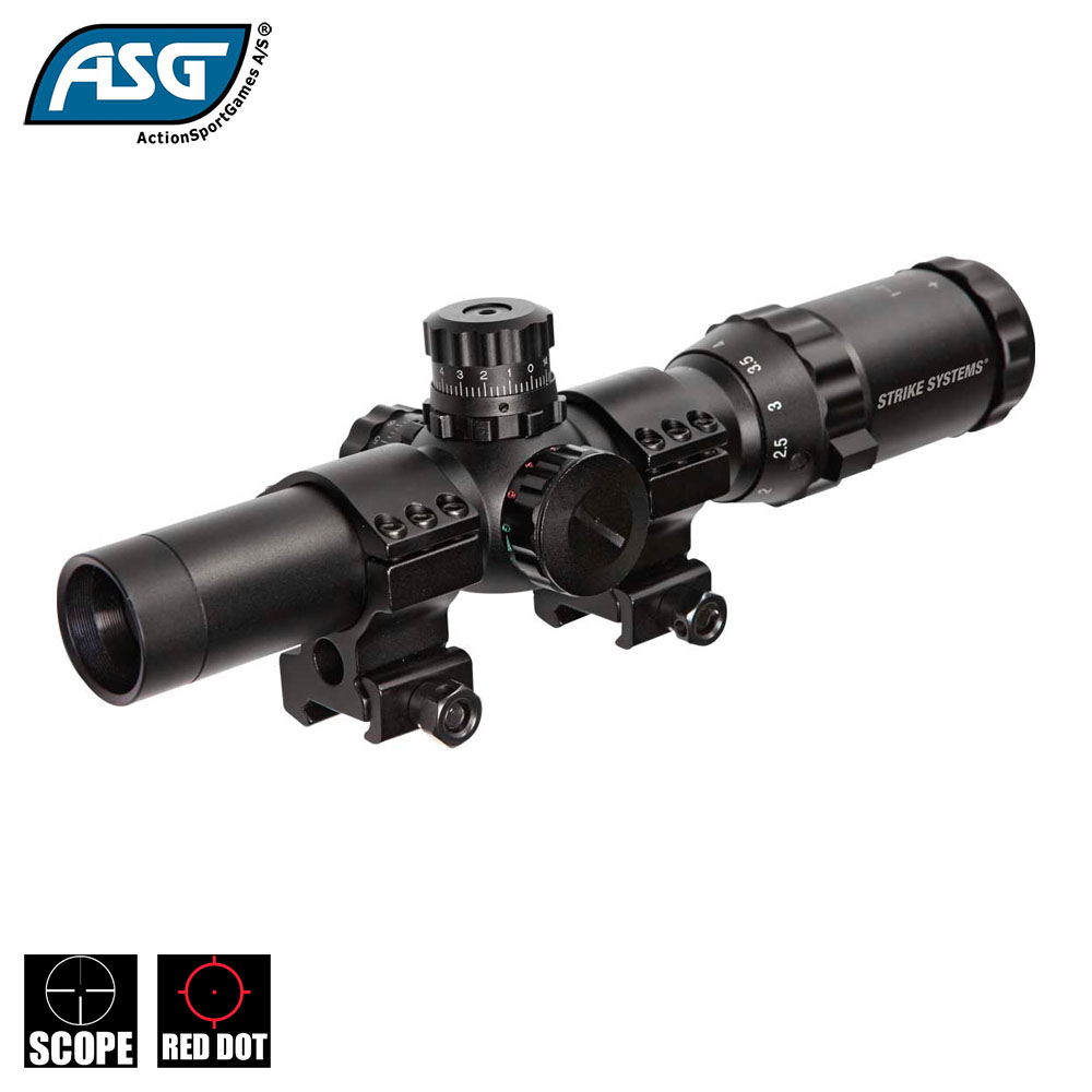 1-4x24 Short Red/Green Dot Scope ASG
