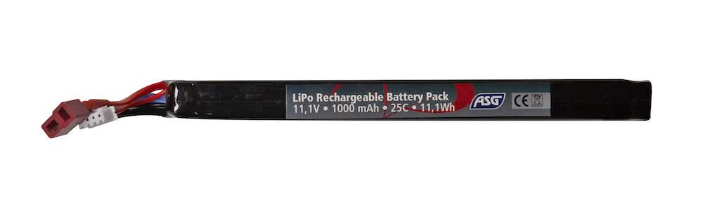 11.1V 1000mAh 25C Li-Po Battery (Deans T-plug, fits EVO & AK Series) ASG