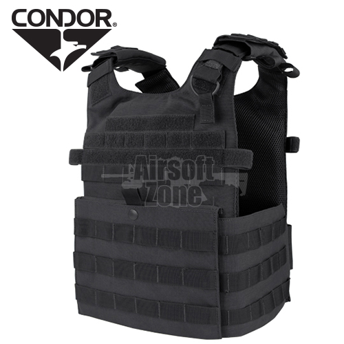 Gunner Plate Carrier MOLLE Vest Black CONDOR Airsoft Zone UK