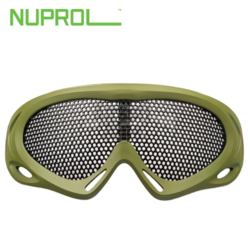 Pro Wire Mesh Goggles Large Green NUPROL