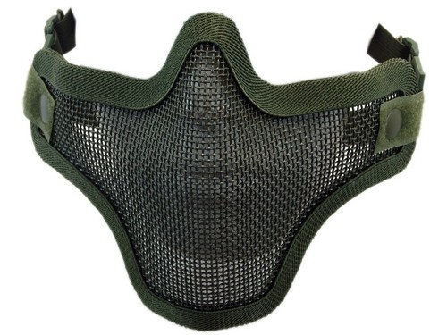 Half Face Mesh Mask OD Green with Double Strap NUPROL