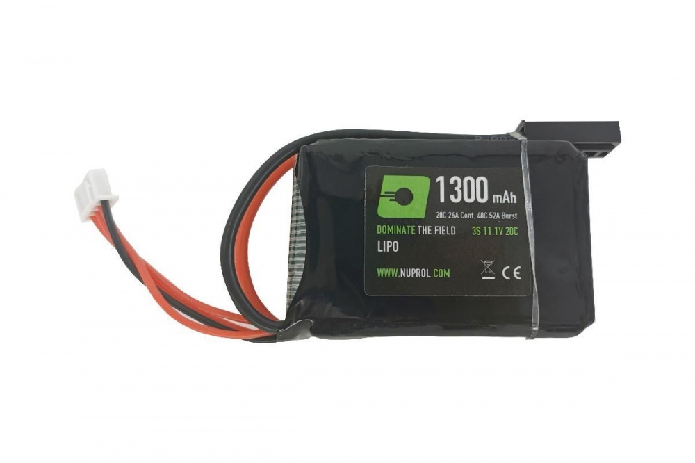 11.1V 1300mAh 20C LiPo PEQ Micro Battery (mini Tamiya) NUPROL