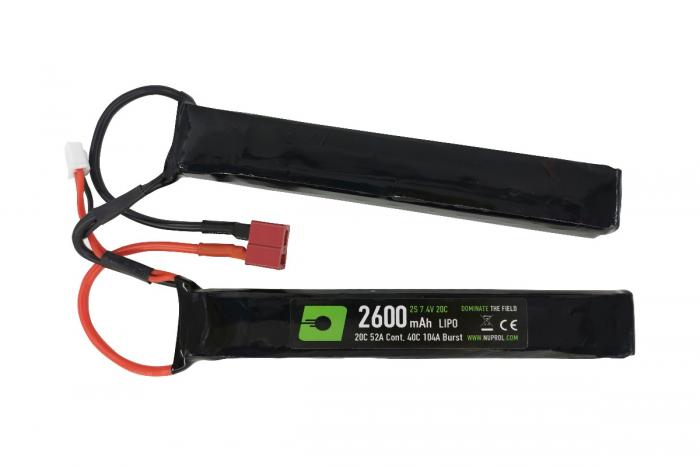 7.4V 2600mAh 20C LiPo Crane Stock Battery (DEANS) NUPROL