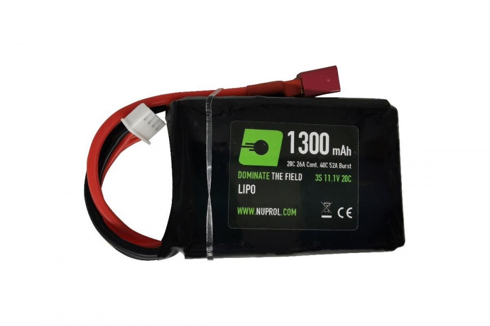 11.1V 1300mAh 20C LiPo PEQ Micro Battery (Deans) NUPROL